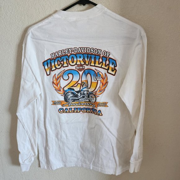 Harley Davidson Long Sleeve White T-Shirt - Picture 3 of 3